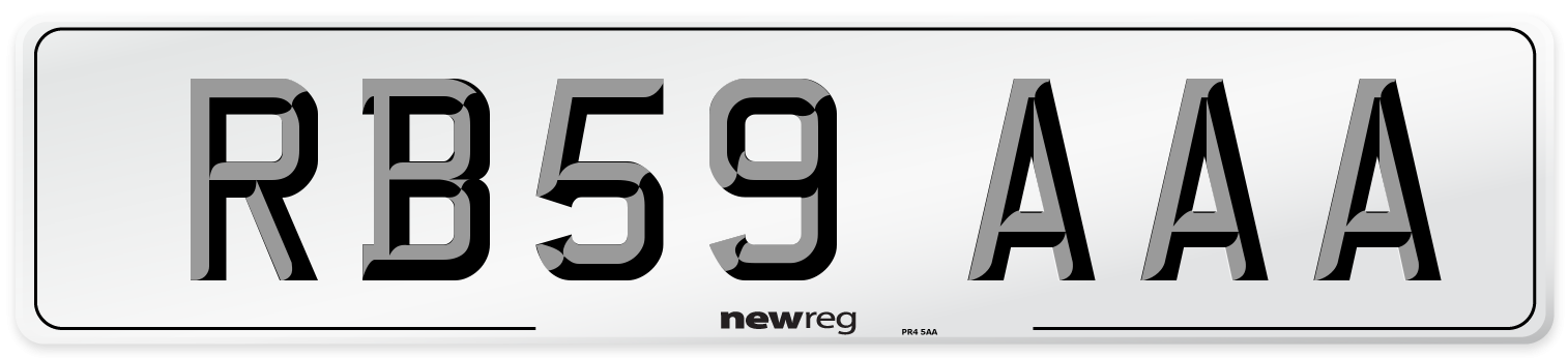 RB59 AAA Number Plate from New Reg